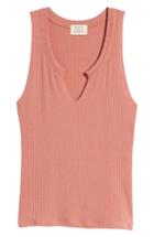 Women's Pst By Project Social T Rib Knit Split Neck Tank - Pink