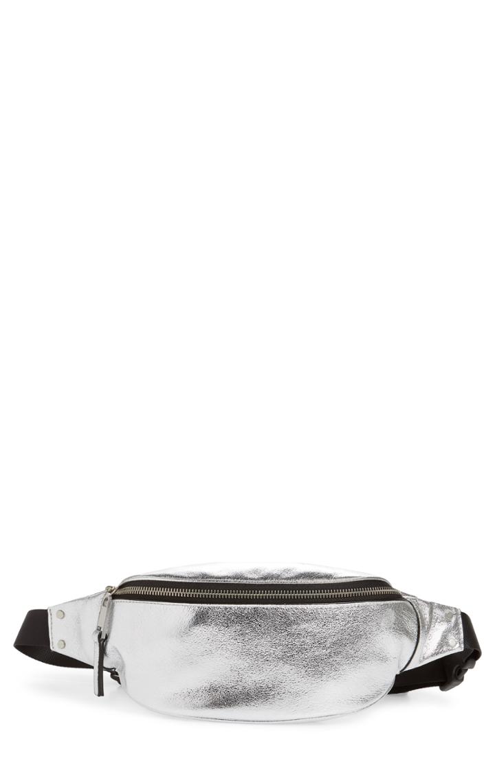 Treasure & Bond Mason Metallic Leather Belt Bag - Metallic