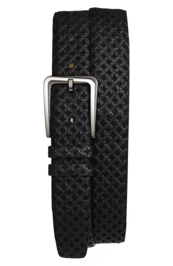 Men's Mezlan 'brill Ascot' Leather Belt - Black