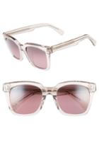 Women's Maui Jim Heliconia 53mm Polarizedplus2 Square Sunglasses - Crystal Pink/ Maui Rose