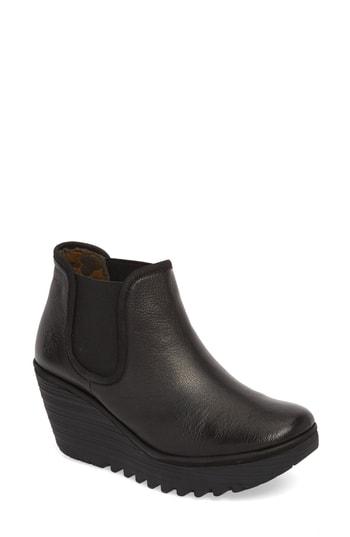 Women's Fly London 'yat' Wedge Bootie Us / 35eu - Black