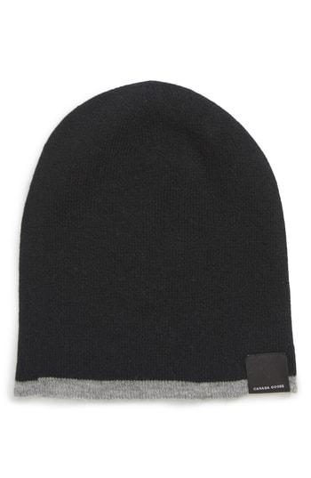 Men's Canada Goose Reversible Merino Beanie - Black