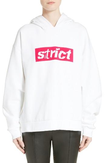 Women's Alexander Wang Graphic Hooded Sweatshirt - White
