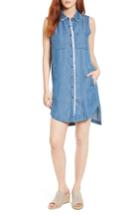Women's Billy T Sleeveless Back Cutout Shirtdress - Blue
