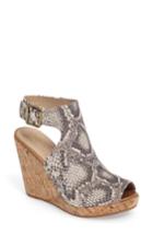 Women's Johnston & Murphy Mila Slingback Platform Wedge Sandal .5 M - Beige