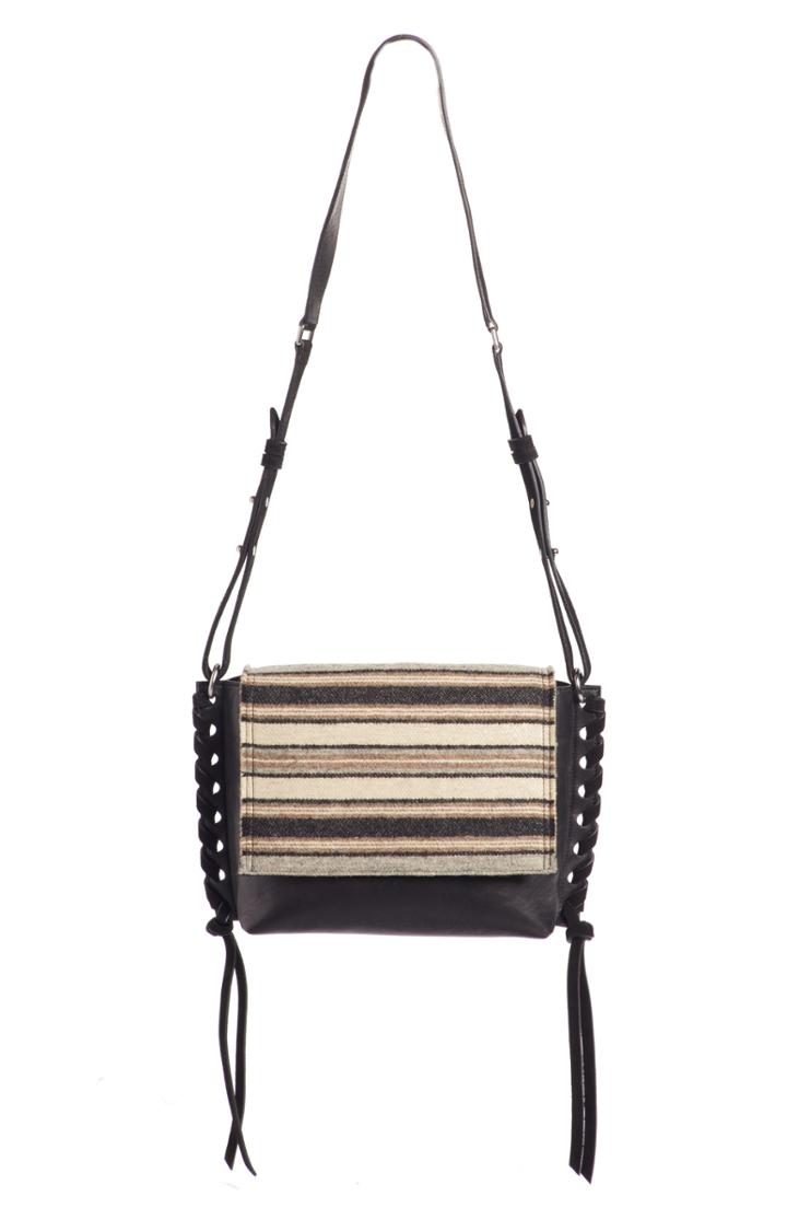 Isabel Marant Asli Wool & Leather Shoulder Bag - Grey