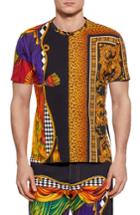 Men's Versace First Line Multi Print T-shirt - Black