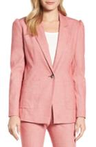 Women's Halogen One-button Suit Jacket - Red