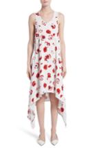 Women's Proenza Schouler Floral Print Handkerchief Hem Dress - White