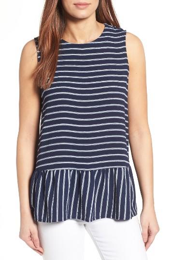 Women's Halogen Stripe Top - Blue