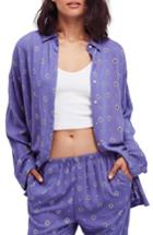 Women's Free People Shirt Up Print Shirt - Blue