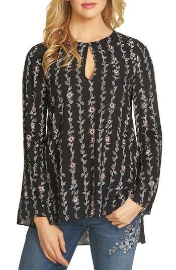 Women's Cece Floral Keyhole Tunic Top
