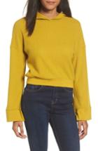 Women's Pst By Project Social T Bell Sleeve Crop Hoodie - Yellow