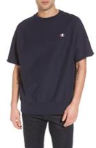 Men's Champion Reverse Weave Short Sleeve Sweatshirt - Blue