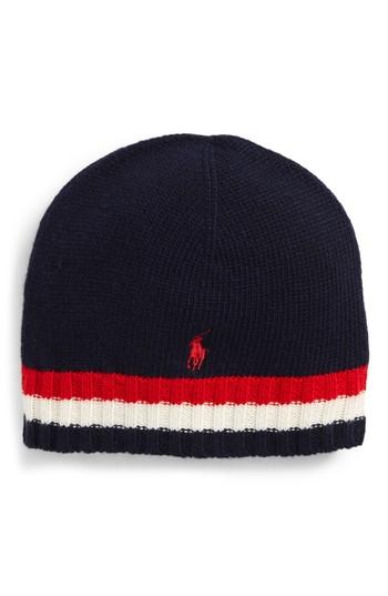 Men's Polo Ralph Lauren Big Pony Usa Stocking Cap - Blue