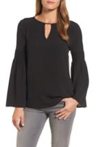 Women's Michael Michael Kors Bell Sleeve Blouse - Black
