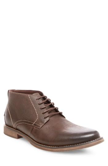 Men's Steve Madden Pieter Leather Chukka Boot .5 M - Brown
