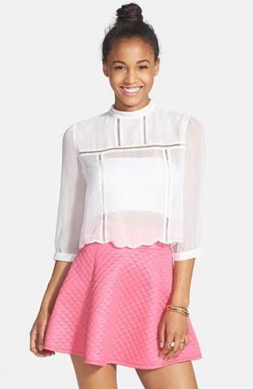 Ppla Quilted Skater Skirt (juniors) Pink