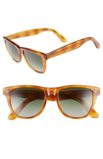 Women's Diff Kota 51mm Gradient Polarized Cat Eye Sunglasses - Honey/ Blue