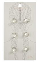 Topshop Set Of 6 Imitation Pearl Swirl Rings