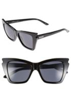 Women's Le Specs 'rapture' 55mm Bat Wing Sunglasses - Black