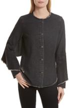 Women's Robert Rodriguez Denim Ruffle Shirt