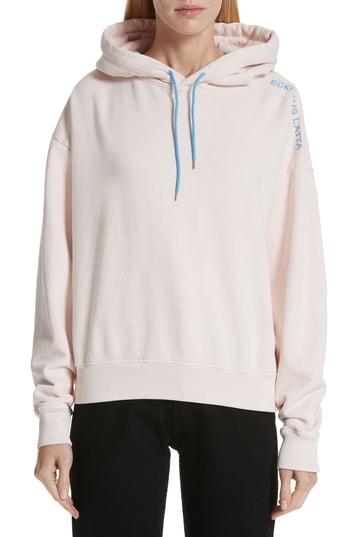 Women's Eckhaus Latta Crop Hoodie - Pink