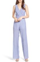 Women's Dee Elly Stripe Cotton Jumpsuit - Blue