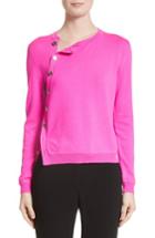 Women's Altuzarra Button Detail Merino Wool Crop Sweater - Pink