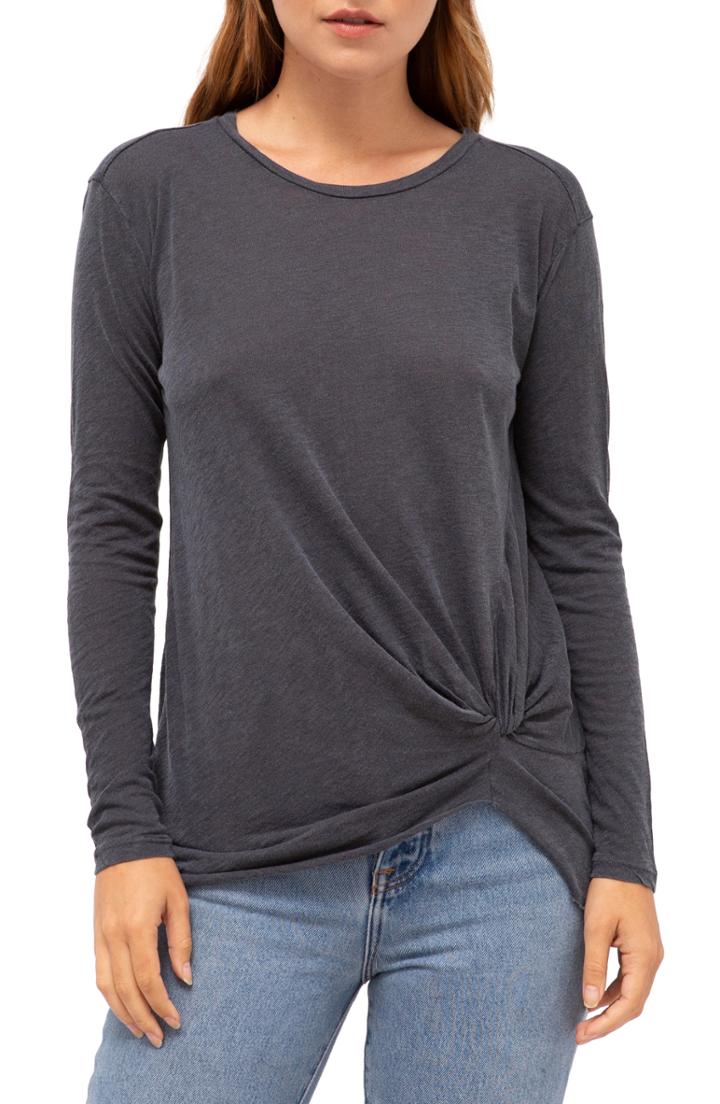 Women's Stateside Long Sleeve Twist Tee - Blue