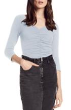 Women's Michael Stars Shirred Detail Top, Size - Grey