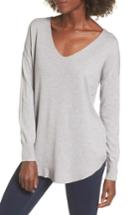 Women's Dreamers By Debut Laced Up V-back Sweater - Grey