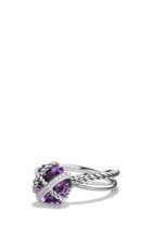 Women's David Yurman Cable Wrap Ring With Semiprecious Stone And Diamonds
