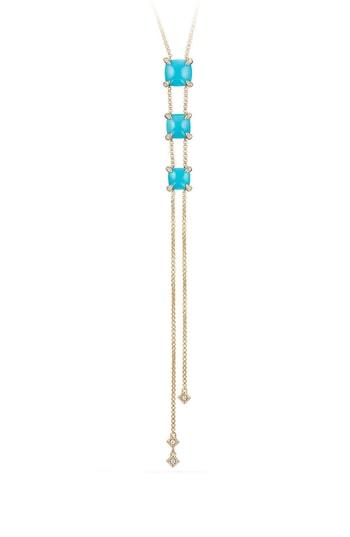Women's David Yurman Chatelaine Y-necklace With 18k Gold And Diamonds