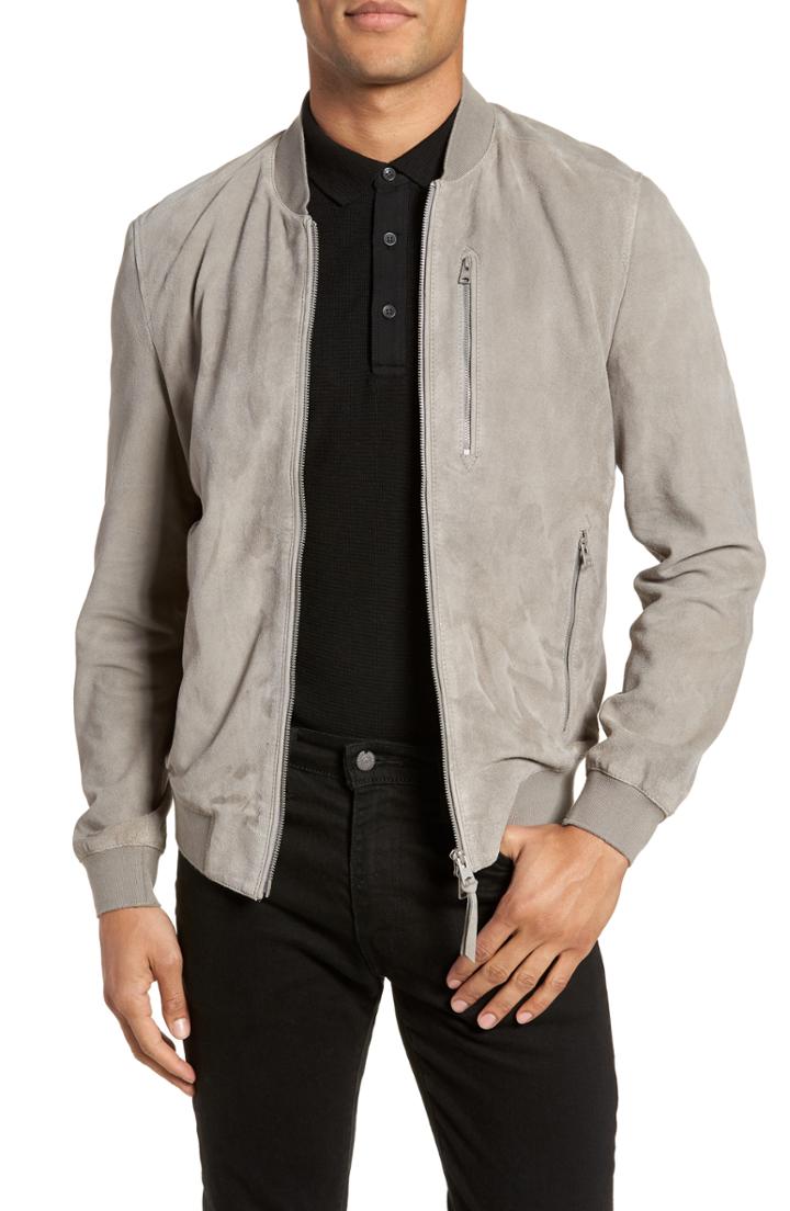 Men's Allsaints Kemble Suede Bomber Jacket