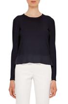 Women's Akris Punto Knit Ruffle Hem Pullover - Blue