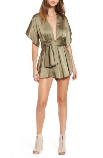 Women's Lioness Warhol Silky Romper - Green