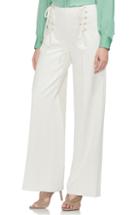 Women's Vince Camuto Lace-up Wide Leg Trousers - Ivory