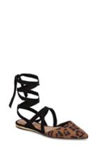 Women's Bcbg Noel Ankle Wrap Flat .5 M - Brown