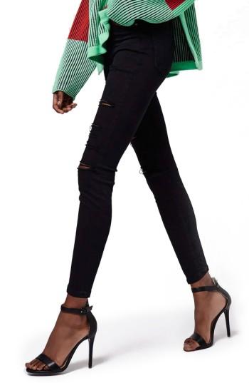 Petite Women's Topshop Moto 'jamie' Ripped Skinny Jeans