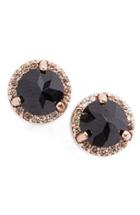 Women's Anna Sheffield Black Spinel & Champagne Diamond Rosette Stud Earrings