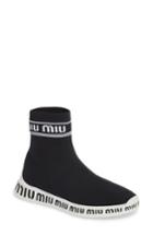 Women's Miu Miu Slip-on Logo Sneaker Us / 35eu - Black