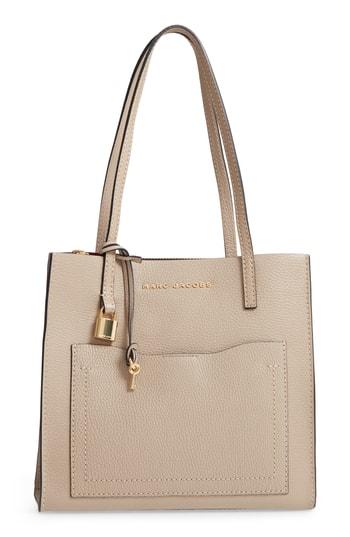 Marc Jacobs The Grind Medium Leather Tote - Beige