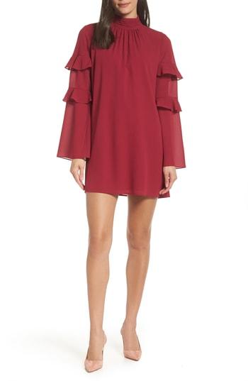 Women's Ali & Jay Everything Is Everything Ruffle Minidress - Burgundy