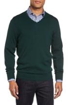 Men's Nordstrom Men's Shop V-neck Wool Sweater - Green