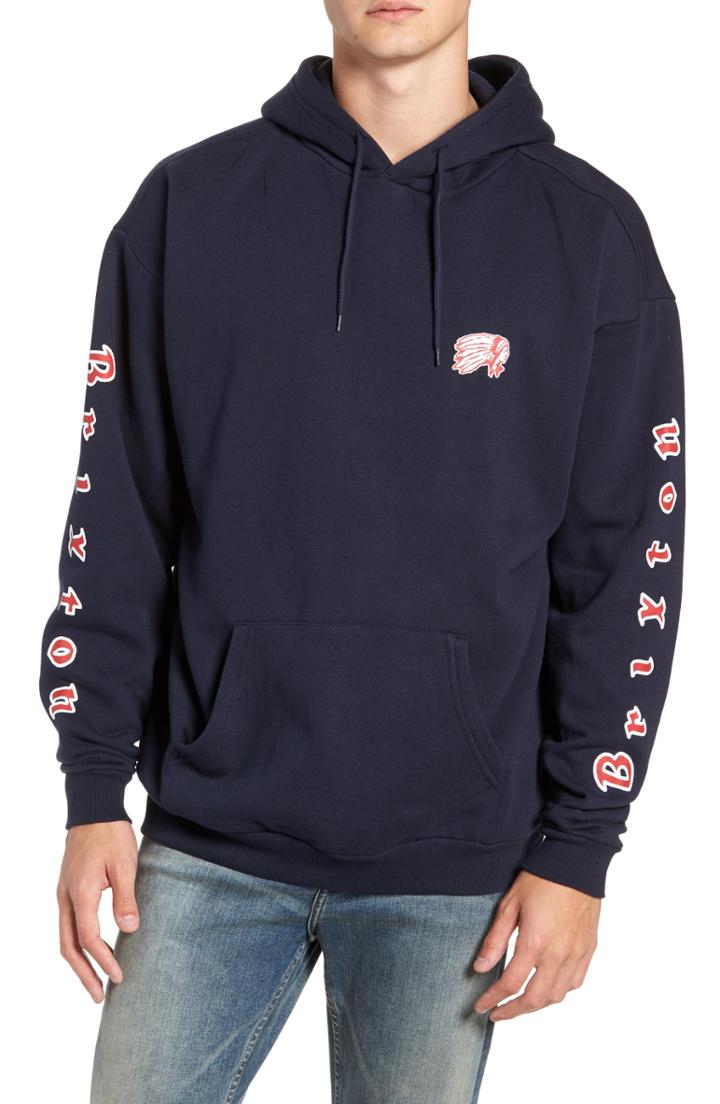 Men's Brixton Primo Hoodie - Blue