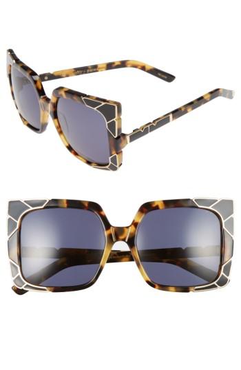 Women's Pared Sun & Shade 55mm Square Retro Sunglasses - Blush/ Rose Gold/ Brown