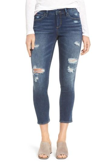 Women's Slink Jeans Distressed Ankle Skinny Jeans - Blue