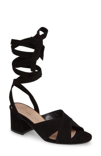 Women's Charles David Blossom Wraparound Sandal M - Black