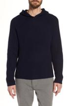 Men's James Perse Regular Fit Rib Knit Cashmere Hoodie (xs) - Blue